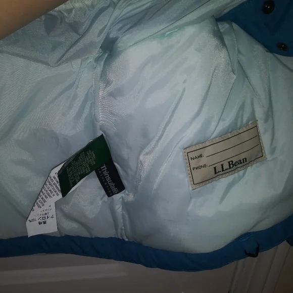 Ll Bean Girls Kids Blue Winter Coat Jacket 14/16